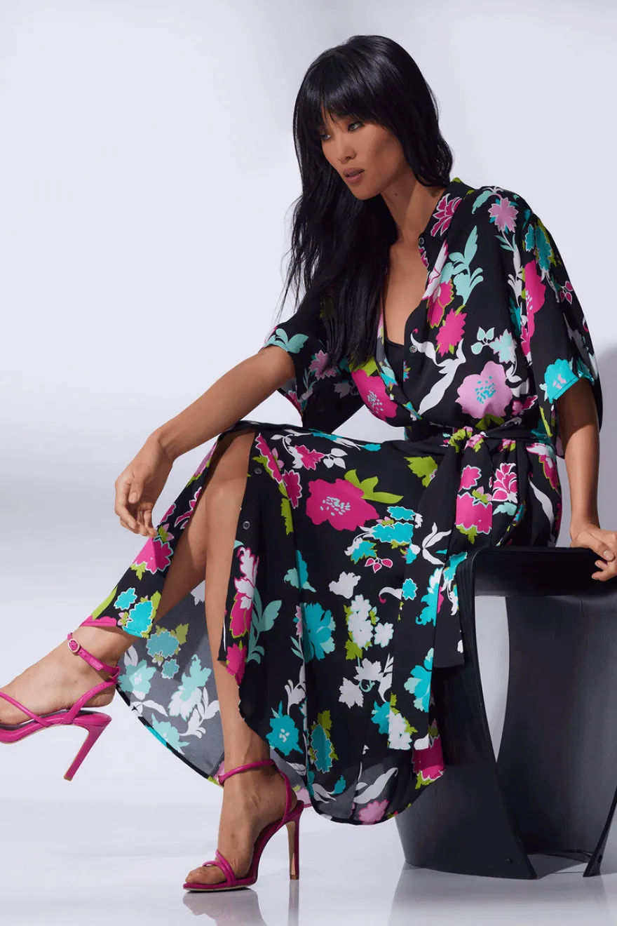 Tangier Printed Silk Georgette Shirtdress
