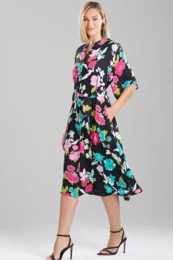 Tangier Printed Silk Georgette Shirtdress