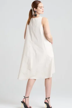 Tech Cotton Taffeta Asymmetric Dress