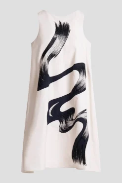 Tech Cotton Taffeta Asymmetric Dress