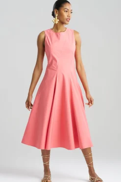 Tech Cotton Taffeta Asymmetrical Seam Dress