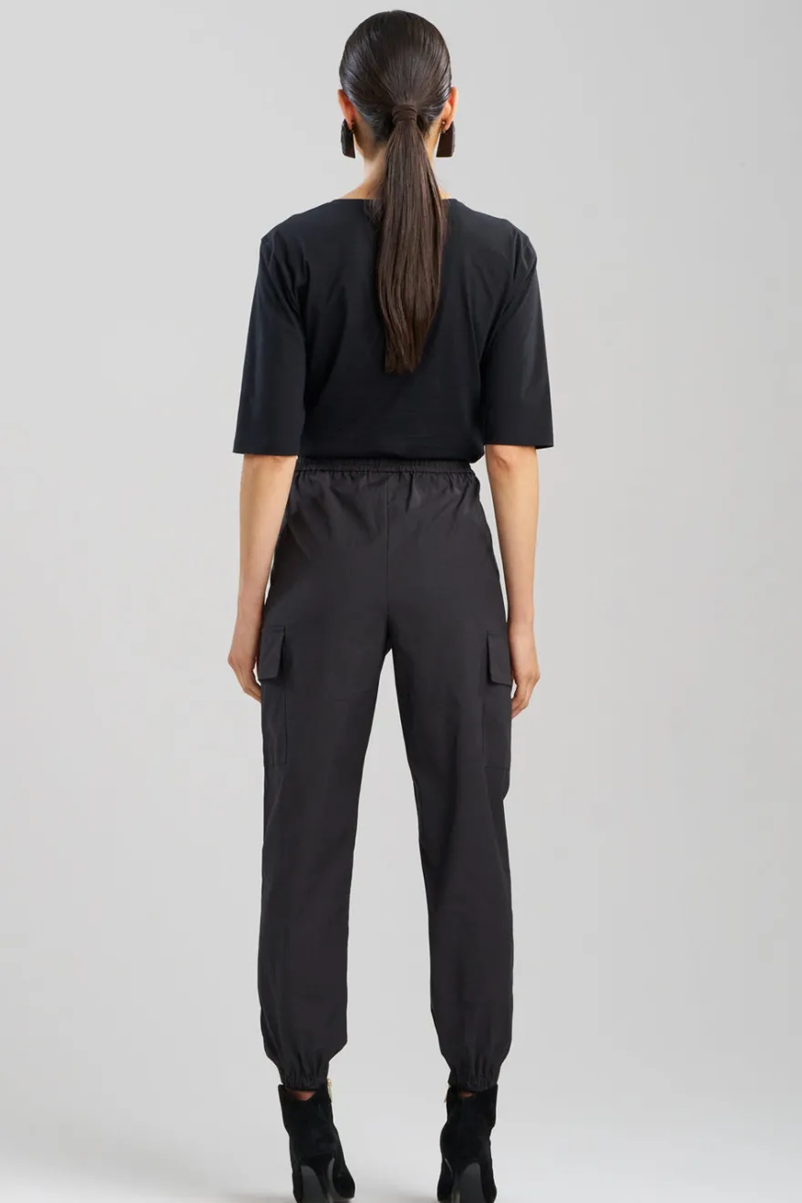 Tech Cotton Taffeta Cargo Joggers