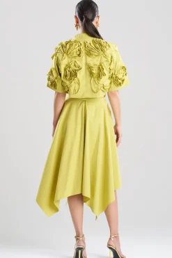 Tech Cotton Taffeta 3D Embroidered Bolero