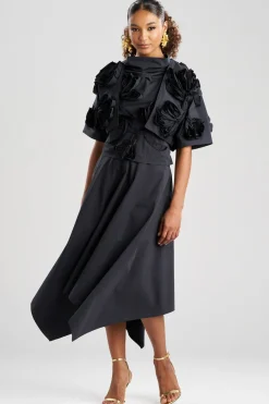 Tech Cotton Taffeta 3D Embroidered Bolero