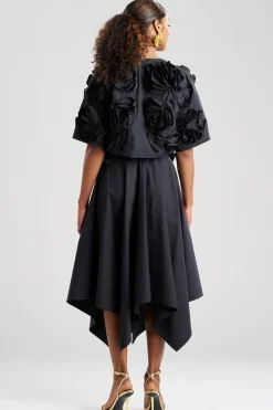 Tech Cotton Taffeta 3D Embroidered Bolero