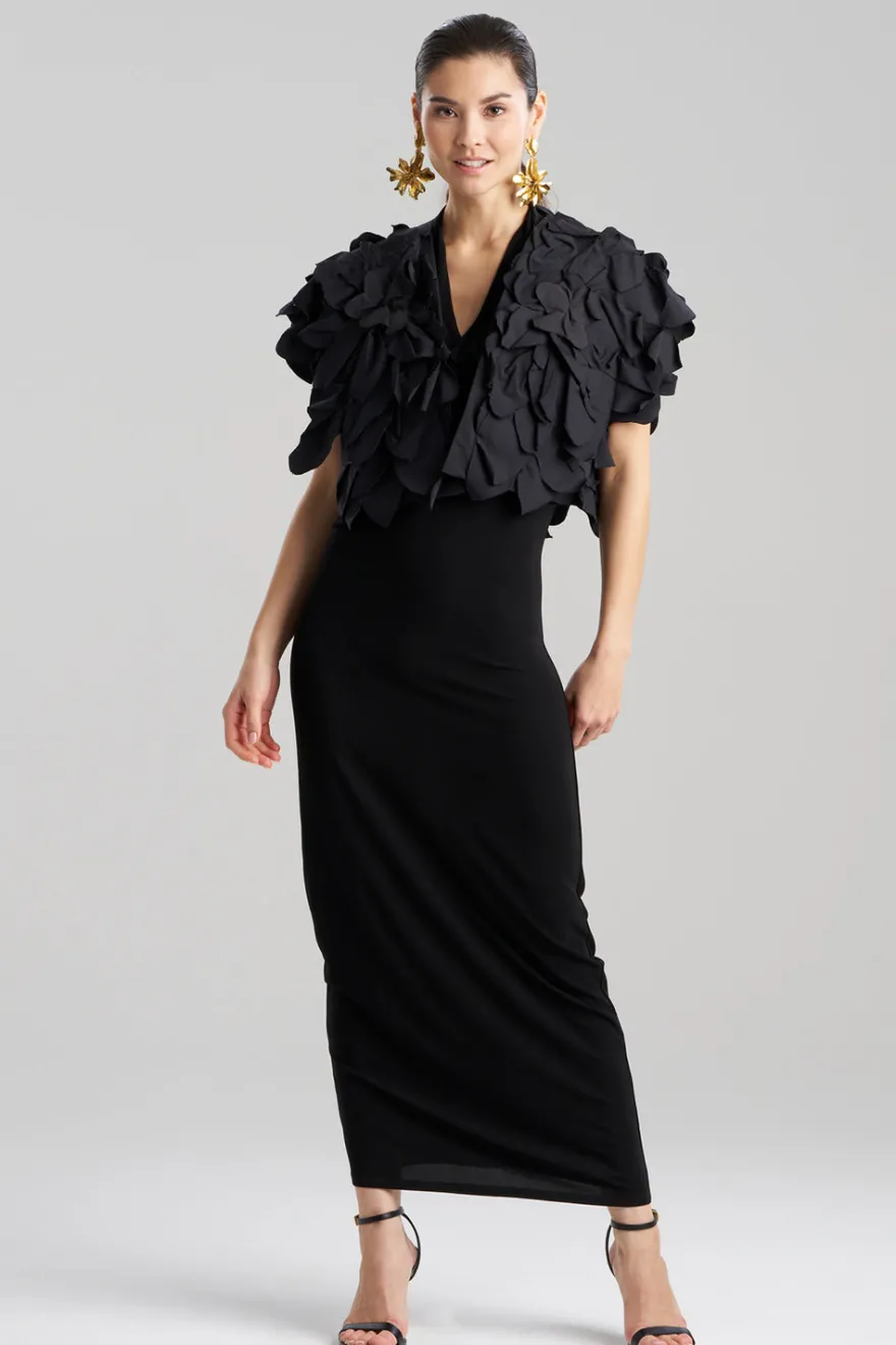 Tech Cotton Taffeta Embroidered Floral Bolero