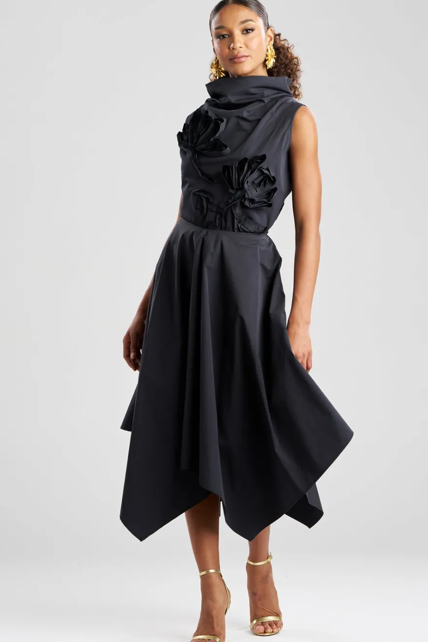 Tech Cotton Taffeta Handkerchief Hem Skirt