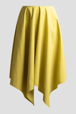 Tech Cotton Taffeta Handkerchief Hem Skirt