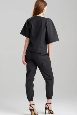 Tech Cotton Taffeta Origami Top