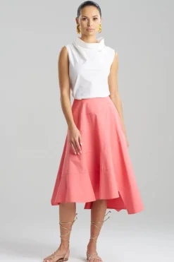 Tech Cotton Taffeta Origami Spiral Skirt