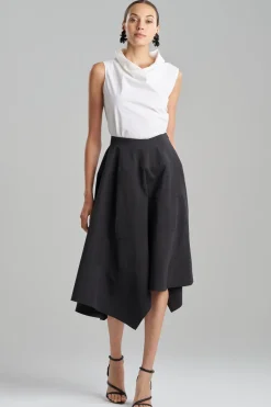 Tech Cotton Taffeta Origami Spiral Skirt