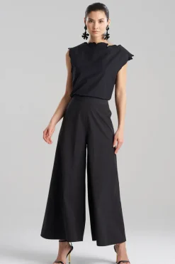 Tech Cotton Taffeta Palazzo Pants