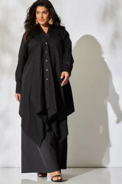 Tech Cotton Taffeta Palazzo Pants