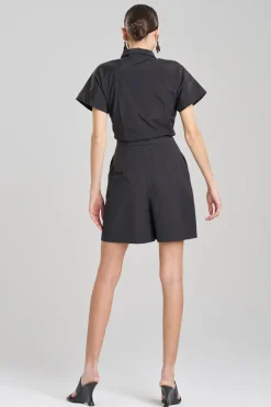 Tech Cotton Taffeta Shorts