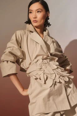 Tech Cotton Taffeta Trench Coat