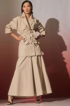 Tech Cotton Taffeta Trench Coat