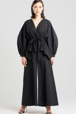Tech Cotton Taffeta Voluminous Sleeve Jacket
