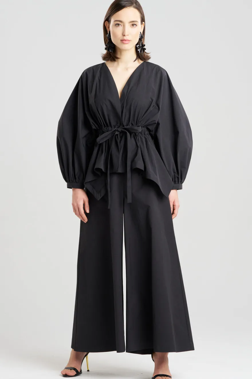 Tech Cotton Taffeta Voluminous Sleeve Jacket