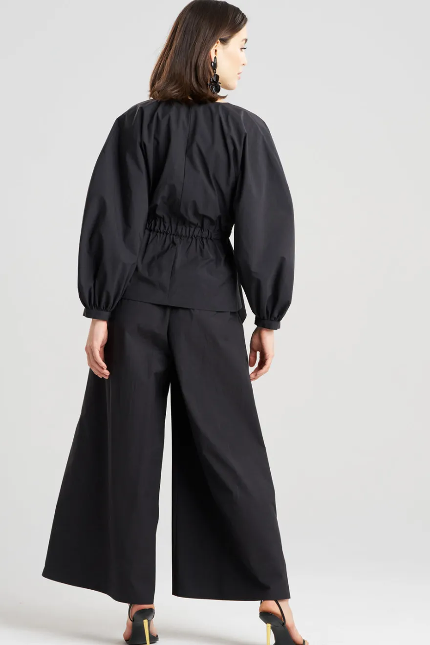 Tech Cotton Taffeta Voluminous Sleeve Jacket