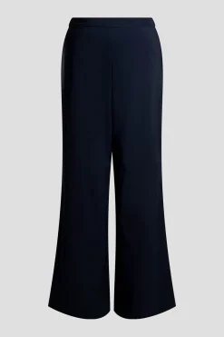 Tech Cotton Taffeta Wide Pull On Pants