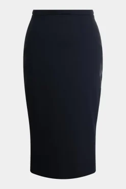 Techno Crepe Pencil Skirt