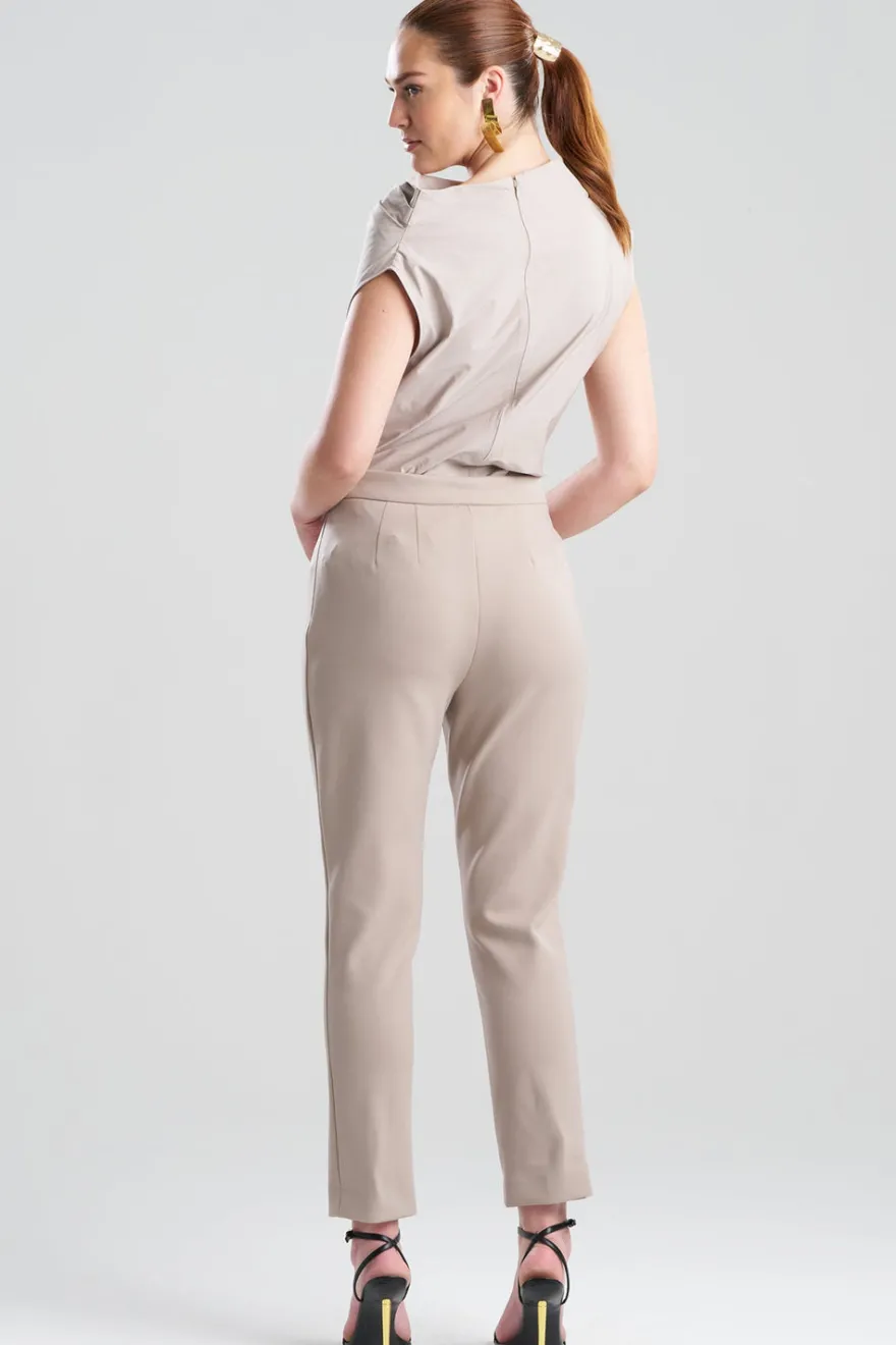 Techno Crepe Side Zip Ankle Pants