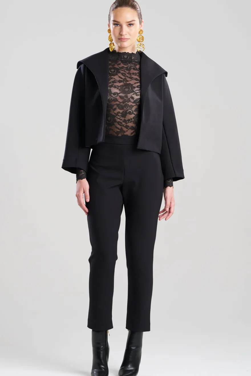 Techno Crepe Stand Collar Jacket