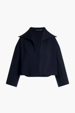 Techno Crepe Stand Collar Jacket