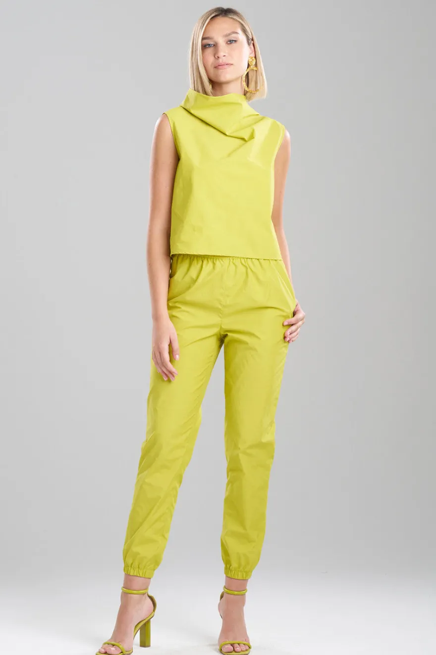 Techno Poplin Cowl Top