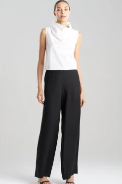 Techno Poplin Cowl Top