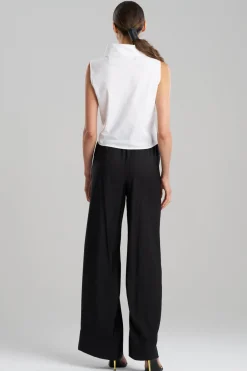 Techno Poplin Cowl Top