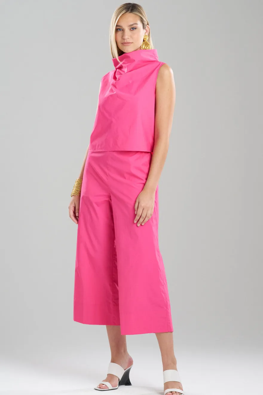 Techno Poplin Cowl Top