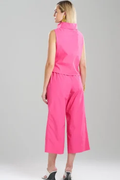 Techno Poplin Cowl Top