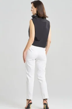 Techno Poplin Cowl Top