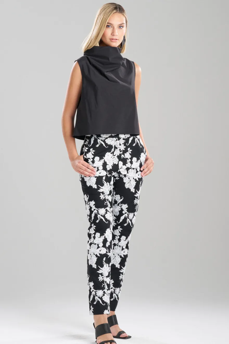 Techno Poplin Cowl Top