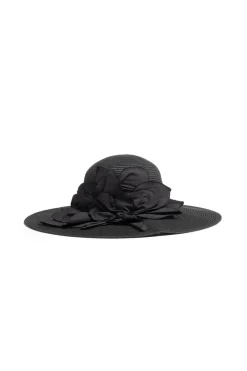 Techno Poplin Cut-Out 3D Applique Straw Hat