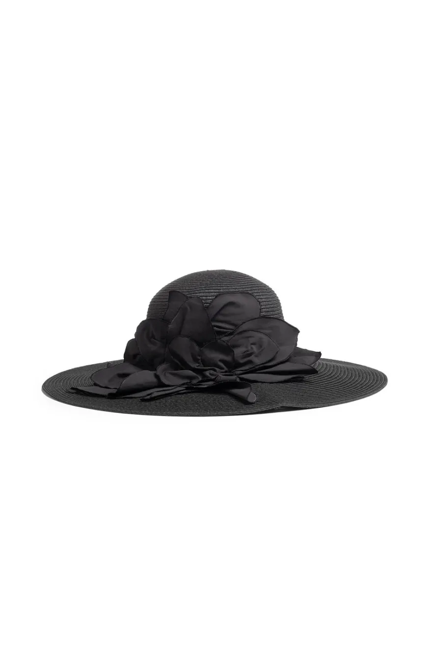 Techno Poplin Cut-Out 3D Applique Straw Hat