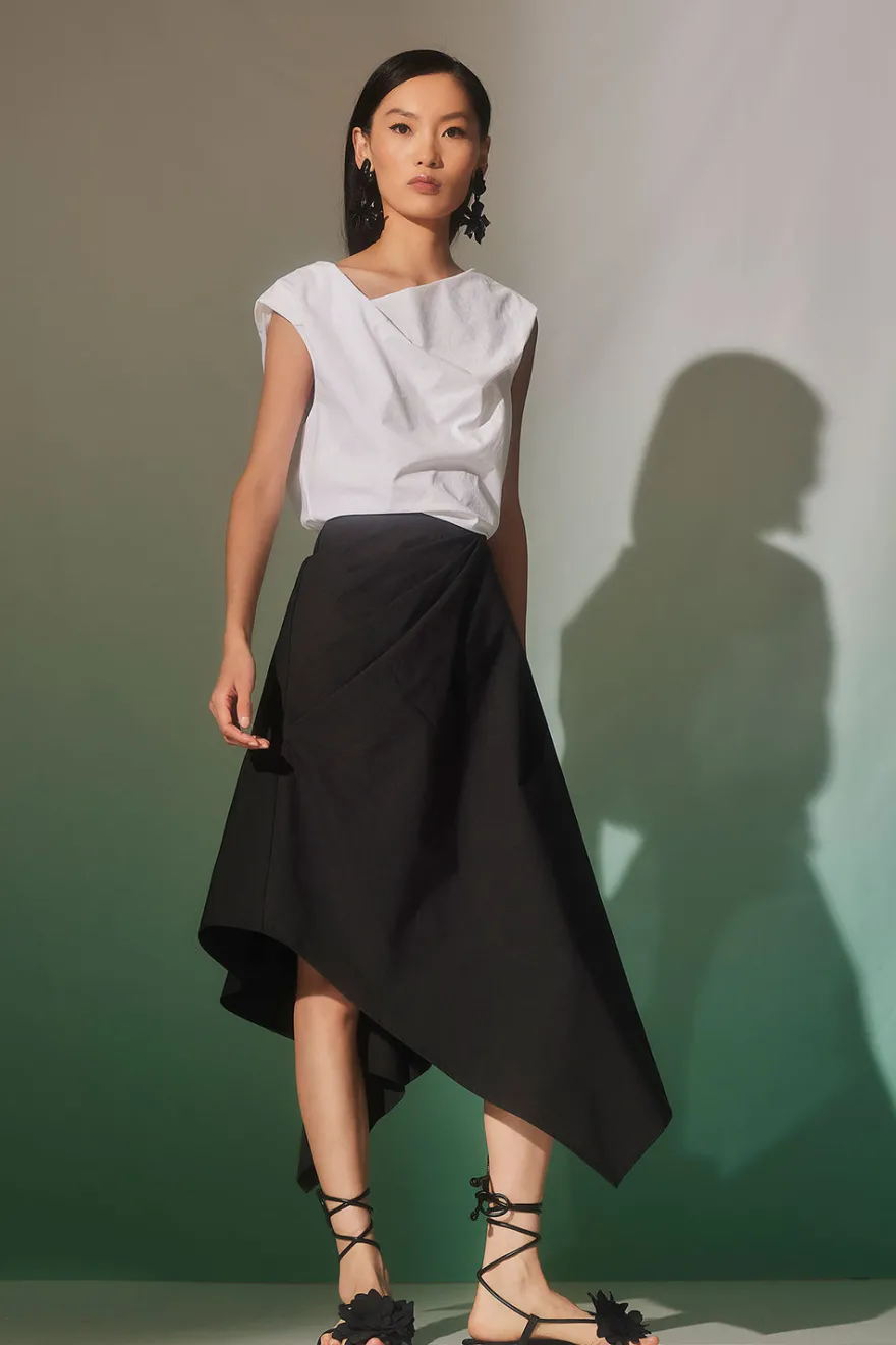 Techno Poplin Origami Tunic