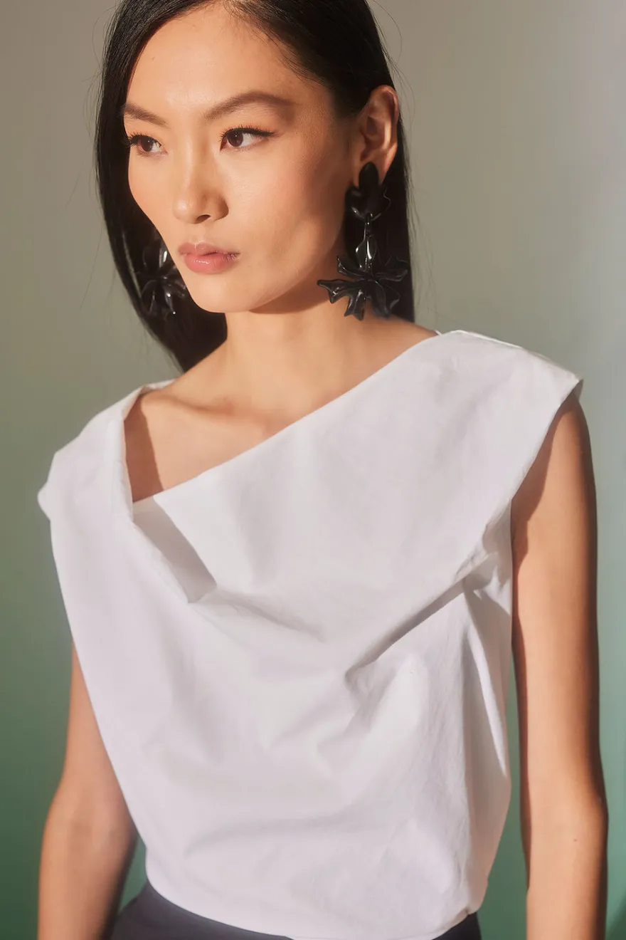 Techno Poplin Origami Tunic