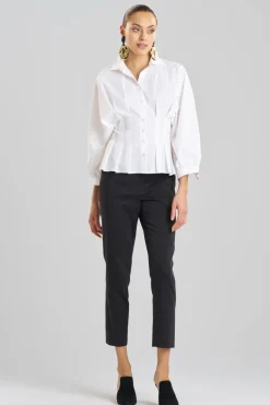Techno Poplin Pleated Shirt