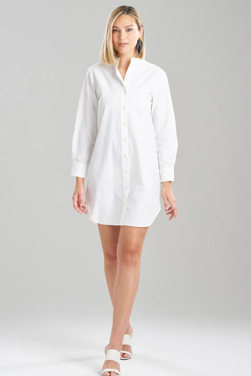 Techno Poplin Shirtdress