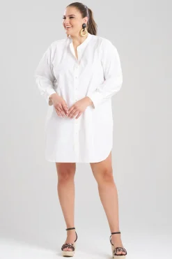 Techno Poplin Shirtdress