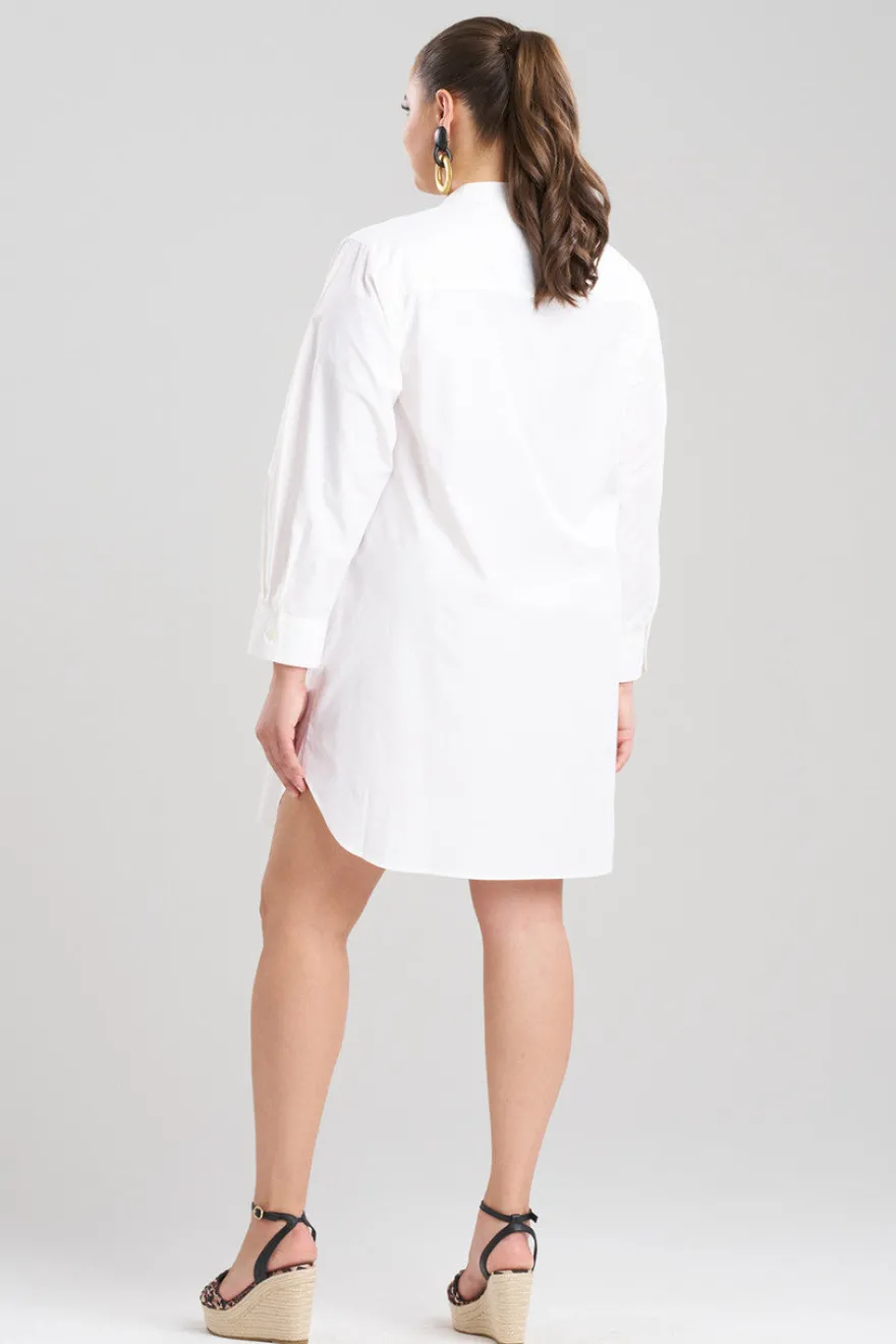 Techno Poplin Shirtdress