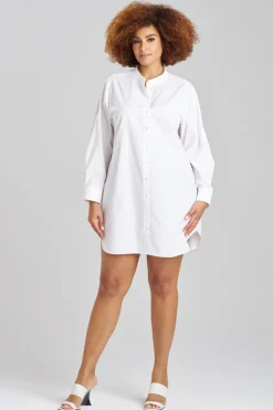Techno Poplin Shirtdress