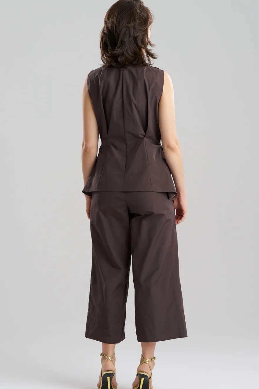 Techno Poplin Sleeveless Handkerchief Hem Shirt