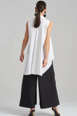 Techno Poplin Sleeveless Trapeze Tunic