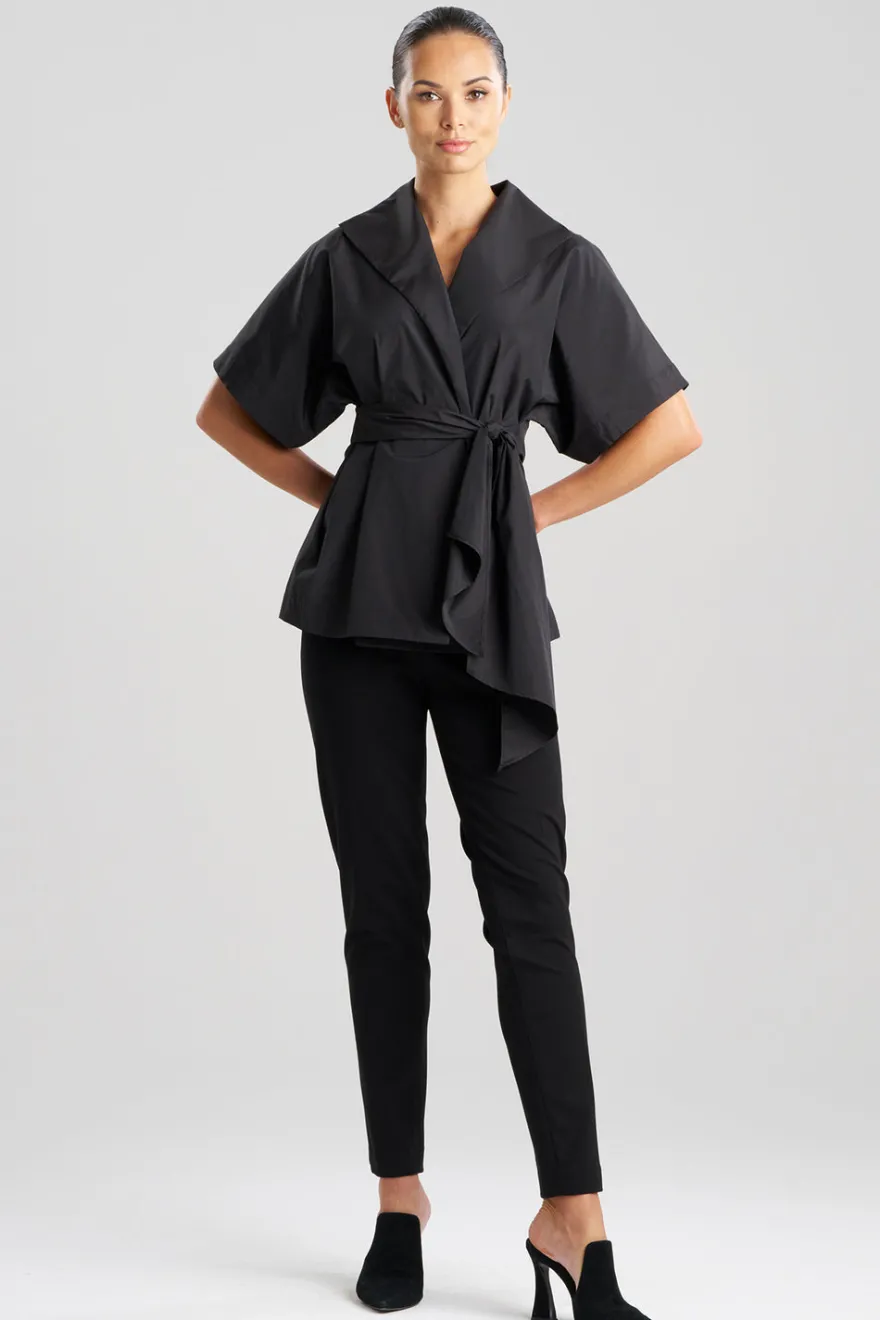 Techno Poplin Wrap Top