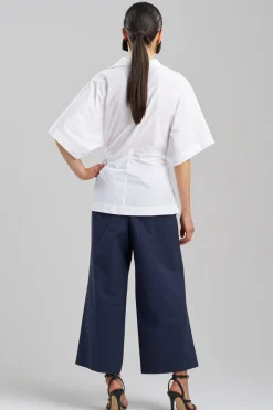 Techno Poplin Wrap Top