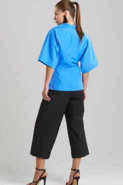 Techno Poplin Wrap Top