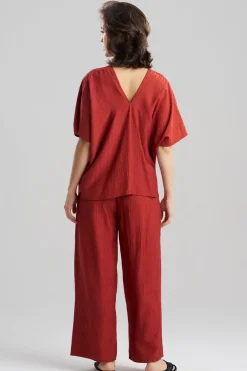 Terra Foil Crinkle Caftan Shirt